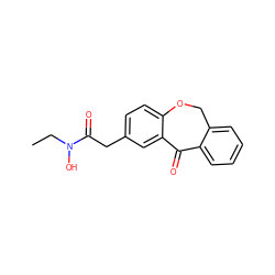 CCN(O)C(=O)Cc1ccc2c(c1)C(=O)c1ccccc1CO2 ZINC000013745504