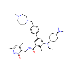 CCN(c1cc(-c2ccc(CN3CCCN(C)CC3)cc2)cc(C(=O)NCc2c(C)cc(C)[nH]c2=O)c1C)[C@H]1CC[C@H](N(C)C)CC1 ZINC000473245325