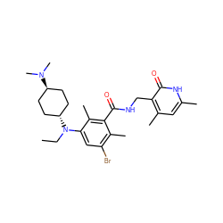 CCN(c1cc(Br)c(C)c(C(=O)NCc2c(C)cc(C)[nH]c2=O)c1C)[C@H]1CC[C@H](N(C)C)CC1 ZINC001772610285