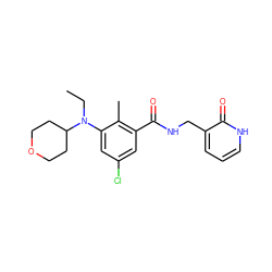 CCN(c1cc(Cl)cc(C(=O)NCc2ccc[nH]c2=O)c1C)C1CCOCC1 ZINC000219599419