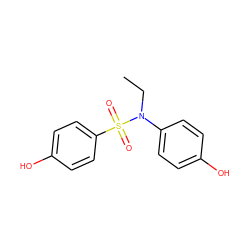 CCN(c1ccc(O)cc1)S(=O)(=O)c1ccc(O)cc1 ZINC000028570591