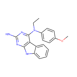 CCN(c1ccc(OC)cc1)c1nc(N)nc2[nH]c3ccccc3c12 ZINC000096271135