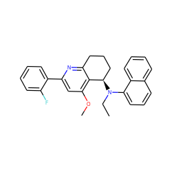 CCN(c1cccc2ccccc12)[C@@H]1CCCc2nc(-c3ccccc3F)cc(OC)c21 ZINC000029053577