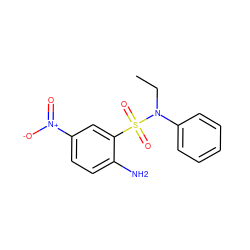 CCN(c1ccccc1)S(=O)(=O)c1cc([N+](=O)[O-])ccc1N ZINC000003878596