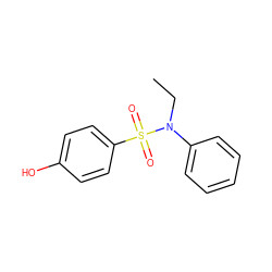 CCN(c1ccccc1)S(=O)(=O)c1ccc(O)cc1 ZINC000003251814