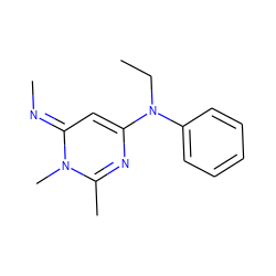 CCN(c1ccccc1)c1cc(=NC)n(C)c(C)n1 ZINC000255004003