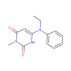 CCN(c1ccccc1)c1cc(=O)n(C)c(=O)[nH]1 ZINC000003653071