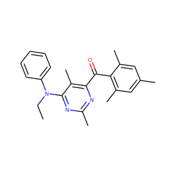 CCN(c1ccccc1)c1nc(C)nc(C(=O)c2c(C)cc(C)cc2C)c1C ZINC000028366938