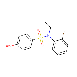 CCN(c1ccccc1Br)S(=O)(=O)c1ccc(O)cc1 ZINC000028569024