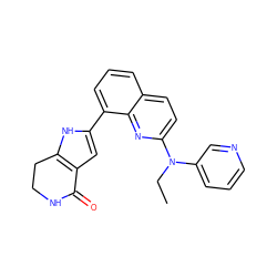 CCN(c1cccnc1)c1ccc2cccc(-c3cc4c([nH]3)CCNC4=O)c2n1 ZINC000222379935