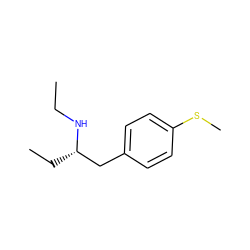 CCN[C@@H](CC)Cc1ccc(SC)cc1 ZINC000049112325