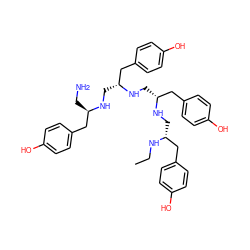 CCN[C@H](CN[C@H](CN[C@H](CN[C@H](CN)Cc1ccc(O)cc1)Cc1ccc(O)cc1)Cc1ccc(O)cc1)Cc1ccc(O)cc1 ZINC000049792296