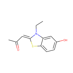 CCN1/C(=C/C(C)=O)Sc2ccc(O)cc21 ZINC000058626729