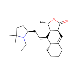 CCN1[C@H](C/C=C2/[C@H]3CCCCC3=C[C@@H]3C(=O)O[C@@H](C)[C@H]23)CCC1(C)C ZINC000101012196