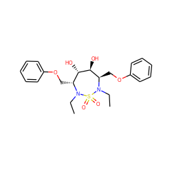 CCN1[C@H](COc2ccccc2)[C@H](O)[C@@H](O)[C@@H](COc2ccccc2)N(CC)S1(=O)=O ZINC000013492502