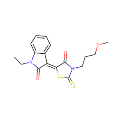 CCN1C(=O)/C(=C2\SC(=S)N(CCCOC)C2=O)c2ccccc21 ZINC000013590978