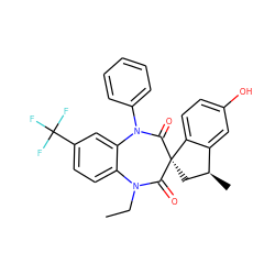 CCN1C(=O)[C@@]2(C[C@H](C)c3cc(O)ccc32)C(=O)N(c2ccccc2)c2cc(C(F)(F)F)ccc21 ZINC000096929199