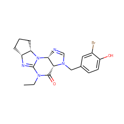 CCN1C(=O)[C@@H]2[C@@H](N=CN2Cc2ccc(O)c(Br)c2)N2C1=N[C@@H]1CCC[C@@H]12 ZINC000040938399