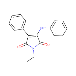 CCN1C(=O)C(Nc2ccccc2)=C(c2ccccc2)C1=O ZINC000013671645