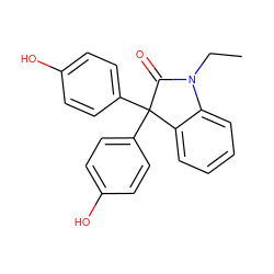 CCN1C(=O)C(c2ccc(O)cc2)(c2ccc(O)cc2)c2ccccc21 ZINC000004302863