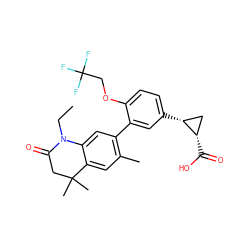 CCN1C(=O)CC(C)(C)c2cc(C)c(-c3cc([C@@H]4C[C@@H]4C(=O)O)ccc3OCC(F)(F)F)cc21 ZINC000028952265