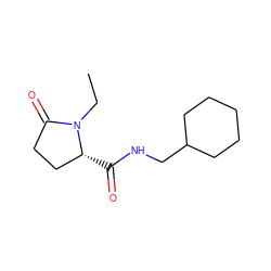 CCN1C(=O)CC[C@H]1C(=O)NCC1CCCCC1 ZINC000058583104