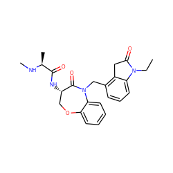 CCN1C(=O)Cc2c(CN3C(=O)[C@@H](NC(=O)[C@H](C)NC)COc4ccccc43)cccc21 ZINC000144166561