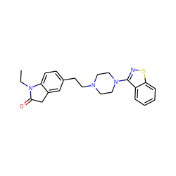 CCN1C(=O)Cc2cc(CCN3CCN(c4nsc5ccccc45)CC3)ccc21 ZINC000013745240