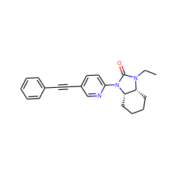 CCN1C(=O)N(c2ccc(C#Cc3ccccc3)cn2)[C@H]2CCCC[C@H]21 ZINC000144440219