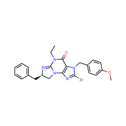 CCN1C(=O)c2c(nc(Br)n2Cc2ccc(OC)cc2)N2C[C@@H](Cc3ccccc3)N=C12 ZINC000028523567