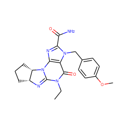 CCN1C(=O)c2c(nc(C(N)=O)n2Cc2ccc(OC)cc2)N2C1=N[C@@H]1CCC[C@@H]12 ZINC000028105225