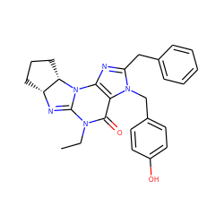 CCN1C(=O)c2c(nc(Cc3ccccc3)n2Cc2ccc(O)cc2)N2C1=N[C@@H]1CCC[C@@H]12 ZINC000028756472