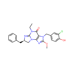 CCN1C(=O)c2c(nc(OC)n2Cc2ccc(O)c(Cl)c2)N2C[C@@H](Cc3ccccc3)N=C12 ZINC000028263524