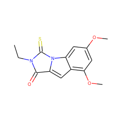 CCN1C(=O)c2cc3c(OC)cc(OC)cc3n2C1=S ZINC000013487556