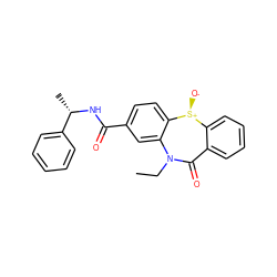 CCN1C(=O)c2ccccc2[S@+]([O-])c2ccc(C(=O)N[C@@H](C)c3ccccc3)cc21 ZINC000005058550