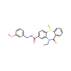 CCN1C(=O)c2ccccc2[S@+]([O-])c2ccc(C(=O)NCc3cccc(OC)c3)cc21 ZINC000169308088