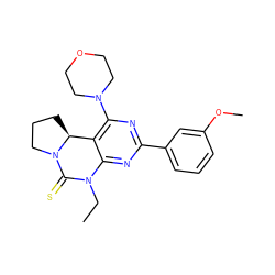 CCN1C(=S)N2CCC[C@H]2c2c(N3CCOCC3)nc(-c3cccc(OC)c3)nc21 ZINC000473089921