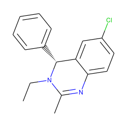 CCN1C(C)=Nc2ccc(Cl)cc2[C@H]1c1ccccc1 ZINC000072122963