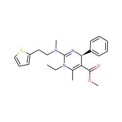 CCN1C(N(C)CCc2cccs2)=N[C@@H](c2ccccc2)C(C(=O)OC)=C1C ZINC000015937388