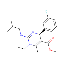 CCN1C(NCC(C)C)=N[C@@H](c2cccc(F)c2)C(C(=O)OC)=C1C ZINC000015937411