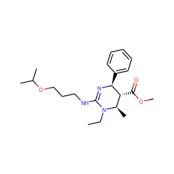 CCN1C(NCCCOC(C)C)=N[C@@H](c2ccccc2)[C@H](C(=O)OC)[C@H]1C ZINC000036379135