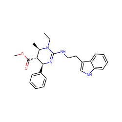 CCN1C(NCCc2c[nH]c3ccccc23)=N[C@@H](c2ccccc2)[C@H](C(=O)OC)[C@H]1C ZINC000015937389