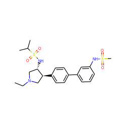 CCN1C[C@H](c2ccc(-c3cccc(NS(C)(=O)=O)c3)cc2)[C@@H](NS(=O)(=O)C(C)C)C1 ZINC000064550062