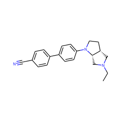 CCN1C[C@H]2CCN(c3ccc(-c4ccc(C#N)cc4)cc3)[C@H]2C1 ZINC000062178477