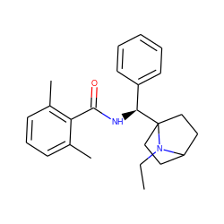 CCN1C2CCC1([C@@H](NC(=O)c1c(C)cccc1C)c1ccccc1)CC2 ZINC000141907522