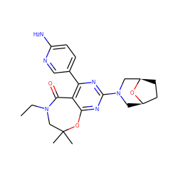 CCN1CC(C)(C)Oc2nc(N3C[C@@H]4CC[C@H](C3)O4)nc(-c3ccc(N)nc3)c2C1=O ZINC000225296567