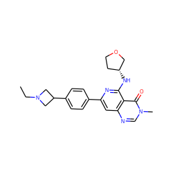 CCN1CC(c2ccc(-c3cc4ncn(C)c(=O)c4c(N[C@@H]4CCOC4)n3)cc2)C1 ZINC000115624826