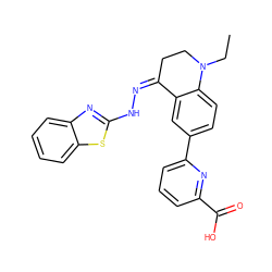 CCN1CC/C(=N/Nc2nc3ccccc3s2)c2cc(-c3cccc(C(=O)O)n3)ccc21 ZINC000096272579