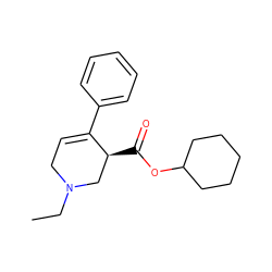 CCN1CC=C(c2ccccc2)[C@@H](C(=O)OC2CCCCC2)C1 ZINC000013782831