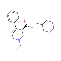 CCN1CC=C(c2ccccc2)[C@@H](C(=O)OCC2CCCCC2)C1 ZINC000013782834